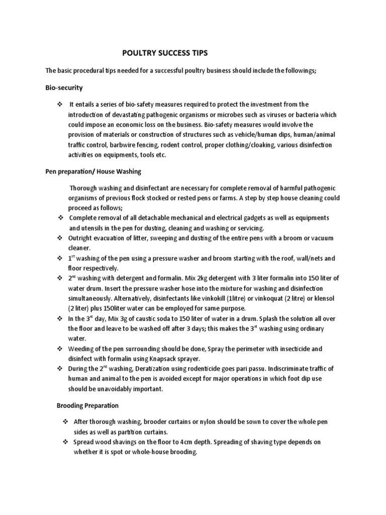 Poultry Brooding Guide | PDF | Poultry Farming | Washing Machine