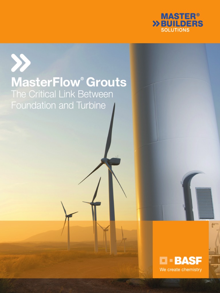 Mbs Masterflow Windbrochure | PDF | Wind Turbine | Concrete