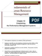 Fundamentals of Human Resource Management: Establishing The Performance Management Systems