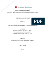 Base de Datos Como Gestor en Las Organizaciones PDF