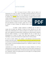 Chapitre Ii La Teneur de Coupure PDF