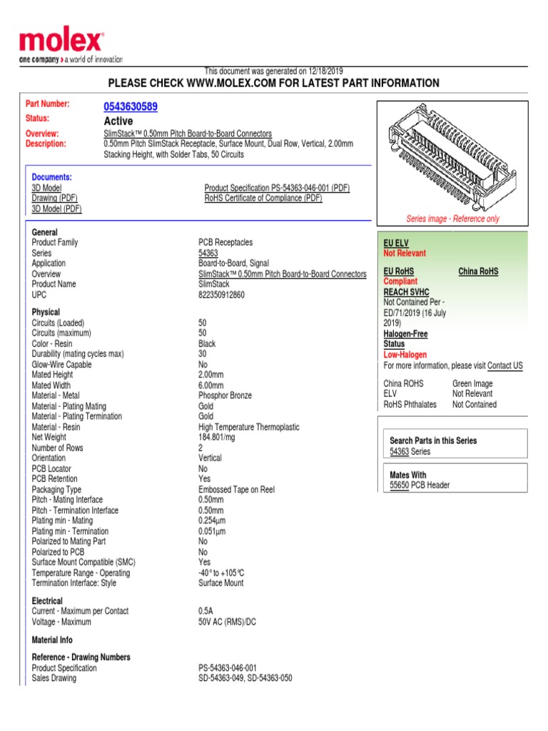 Part Number: Status: Overview: Description:: Documents | PDF | Printed ...