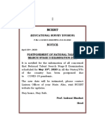 Ntse Postponement PDF