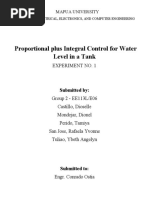 Proportional Plus Integral Control For Water Level in A Tank