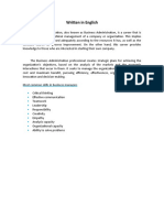 La Administración de Negocios. Texto Traducido Al Ingles