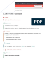 L'adjectif de Couleur - Grammaire - Français - SchoolMouv - 1587404105195