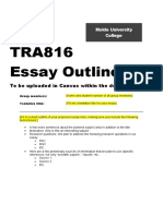 TRA816 Essay Outline Document - To Be Filled in and Uploaded-2