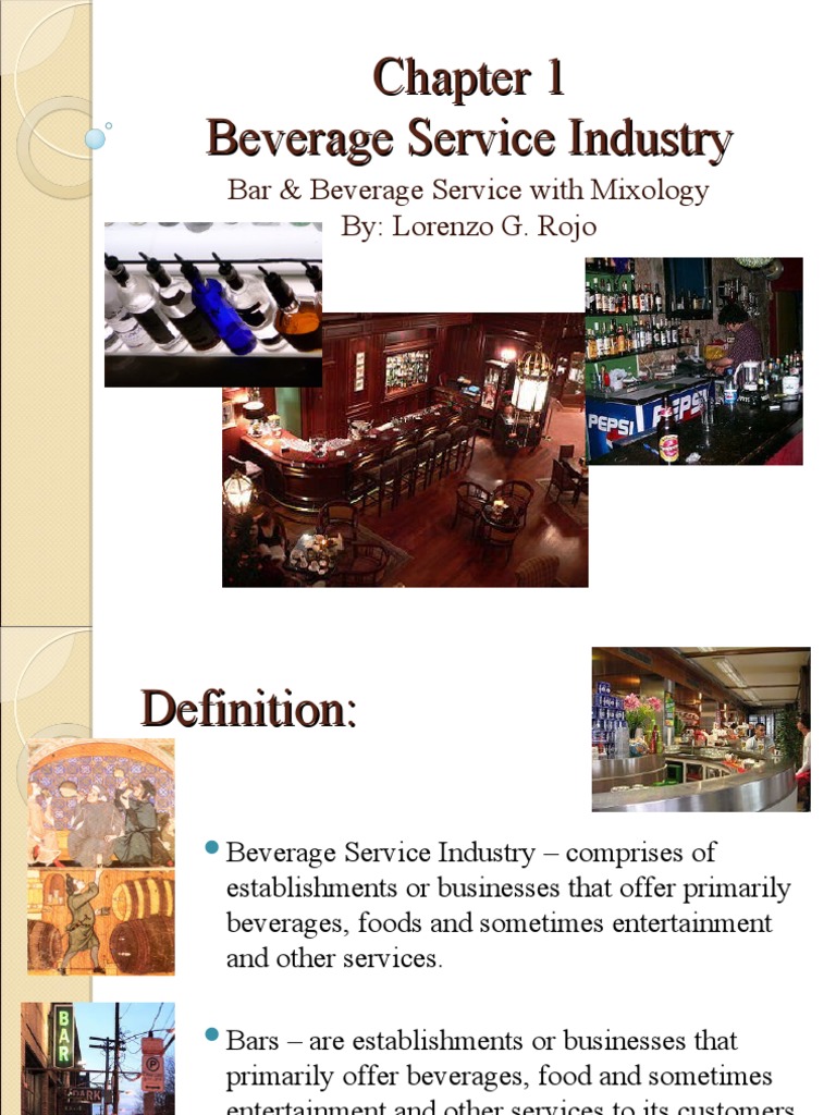 Beverage Service Industry PDF Bar Pub