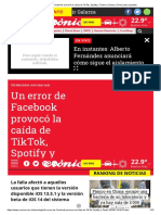 Un Error de Facebook Provocó La Caída de TikTok, Spotify y Tinder - Crónica - Firme Junto Al Pueblo