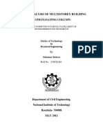 Seismic Analysis of Multistorey Building With Floating Column