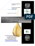 Diseño e Implementación de Una Planta de Biodiesel en El Municipio de Ecatepec