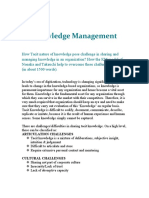 Knowledge Management: Articulation Challenges