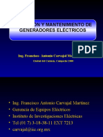 Mantenimiento y operación de generadores eléctricos