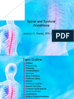 Spinal and Epidural Anesthesia: Jedarlyn G. Erardo, RPH, MD