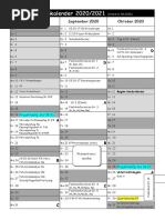 Monatskalender 2020 Klein Feiertage