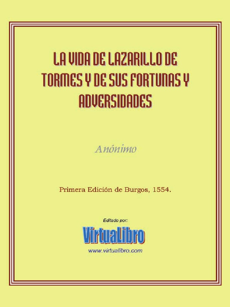 El Lazarillo de Tormes PDF | PDF | Clásicos | Ficción general