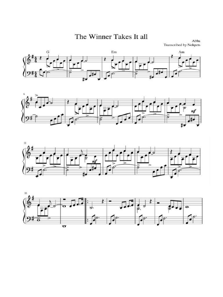 The Winner Takes It All | PDF