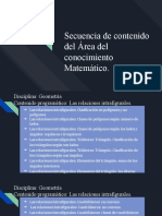 Secuencia de Contenido Del Área Del Conocimiento Matemático.