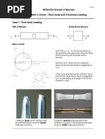 Mohrs Circle - Pure Axial and Torsional Loading