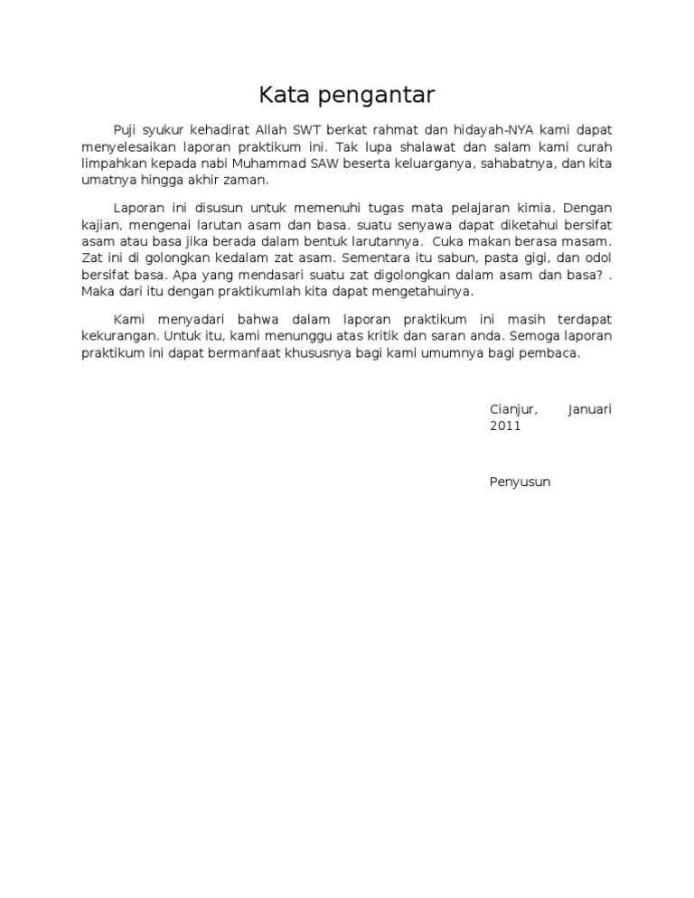 Kata Pengantar Praktikum
