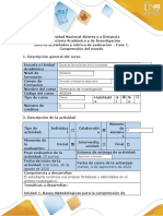 Guia de Actividades y Rubrica de Evaluación - Fase 1 - Comprensión Del Mundo