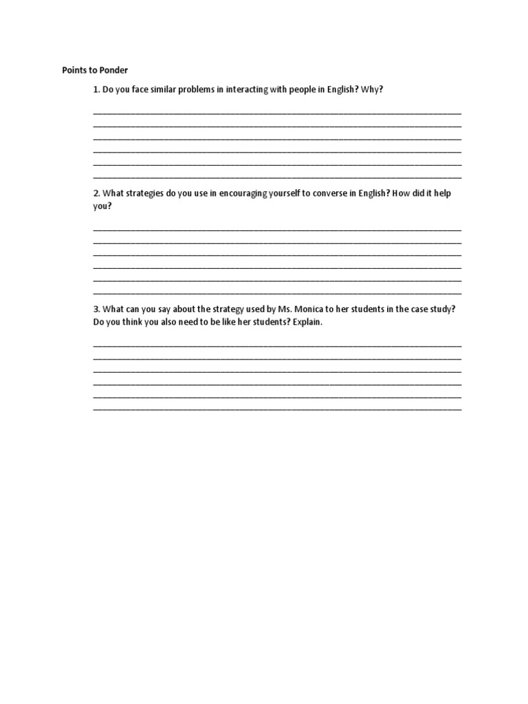 Points To Ponder | PDF | Career & Growth | Business