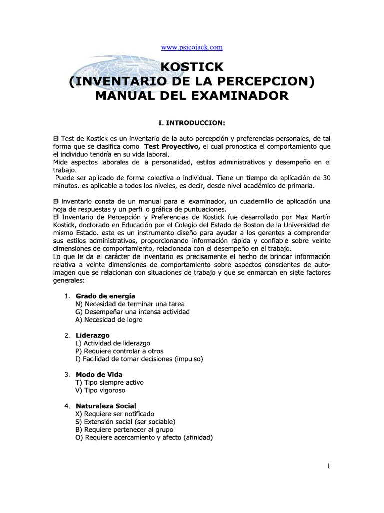 Test Kostic Papi PDF | PDF