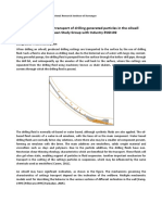 Agglomeration and Transport of Drilling Generated Particles in The Oilwell European Study Group With Industry ESGI102