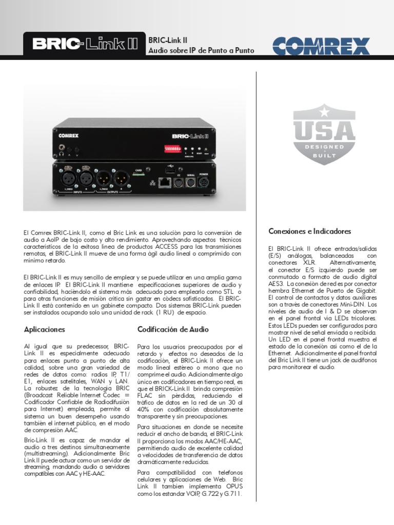 BRIC Link II Brochure Spanish PDF Streaming Media