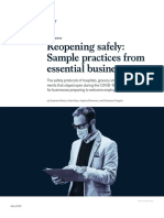 Reopening Safely: Sample Practices From Essential Businesses