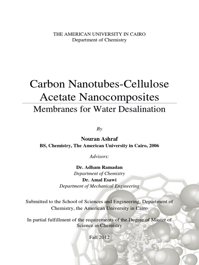 Celulosa Nanotubos PDF Desalination Carbon Nanotube