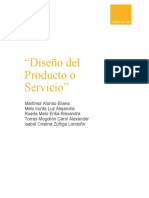 Evidencia Diseño Del Producto o Servicio