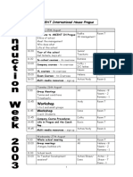 AKCENT IH Prague Induction Week Timetable