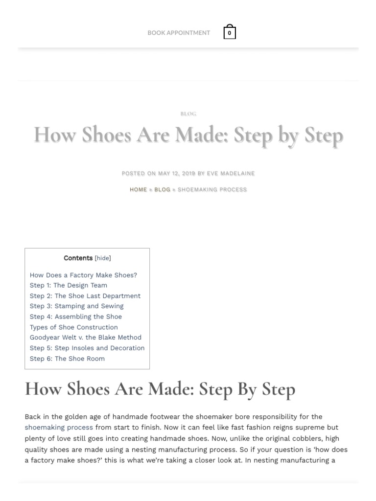 How Shoes Are Made Step By Step Italian Shoe Factory Pdf Pdf