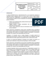 reglamento interno de seguridad, salud y medio ambiente