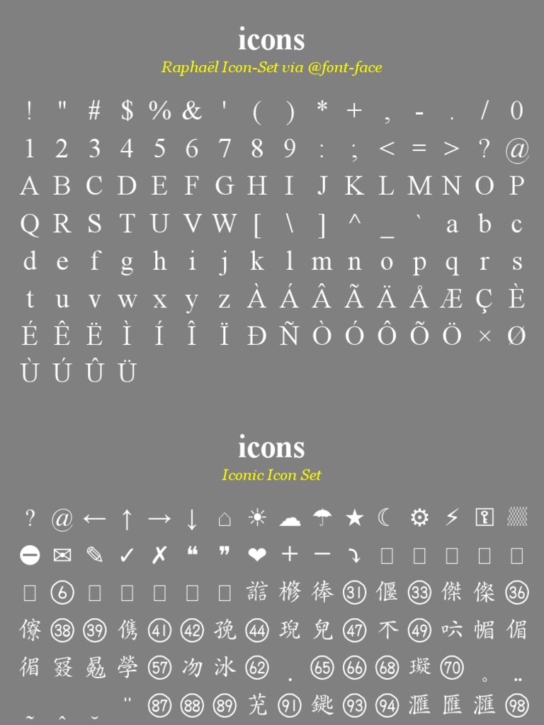 Iconic Fonts Pptx Latin Script Collation