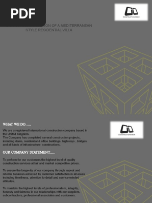 Bid Proposal for Mediterranean Villa