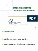 PDF Sistemas Operativos Tema 5 Sistemas de Archivos