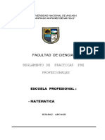 Reglamento de Practicas Pre-Profesionales de Matematica - Unasam