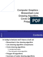 Computer Graphics: Bresenham Line Drawing Algorithm, Circle Drawing & Polygon Filling
