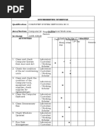 Housekeeping Schedule Qualification Computer System Servicing NC Ii