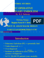 Post Operative Pulmonary Embolism: Case-Control Studies