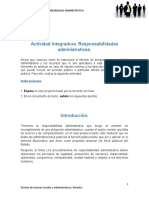 Actividad Integradora. Responsabilidades Administrativas.: Indicaciones