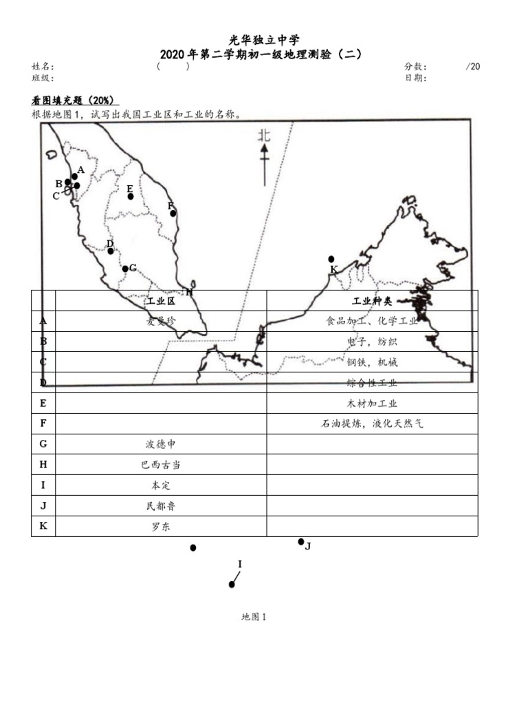 年初一地理测验 5