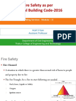 Fire Safety As Per National Building Code-2016: Building Services - Module - II