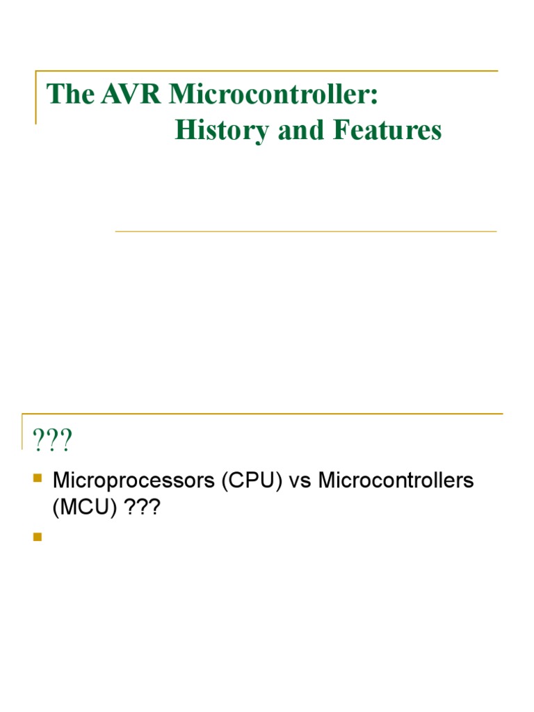 Microcontroller History and Features | PDF | Microcontroller ...