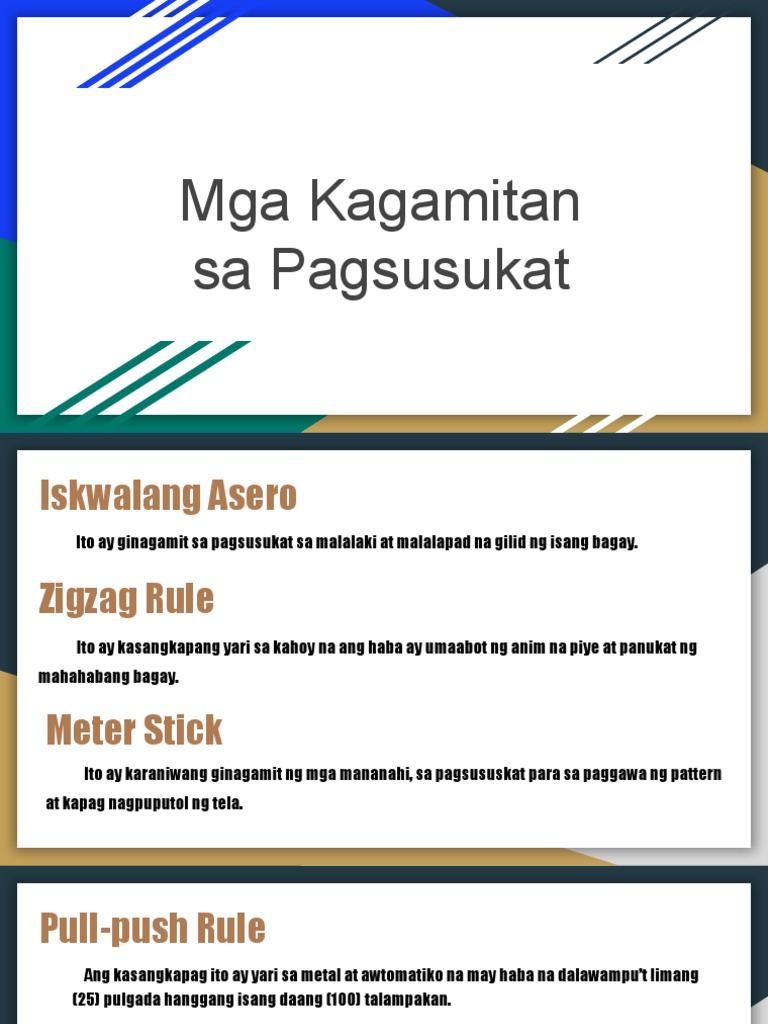 Ito Ang Ginagamit Sa Pagsukat Ng Tela