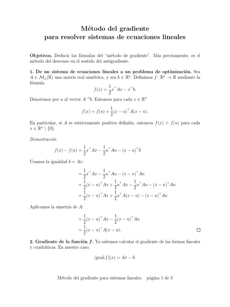 Gradient Method Es PDF | PDF | Degradado | Derivado