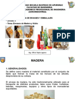 Envases de madera y vidrio para alimentos: Características y propiedades
