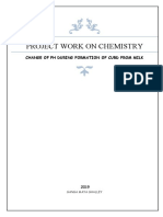 Project Work On Chemistry: Change of PH During Formation of Curd From Milk